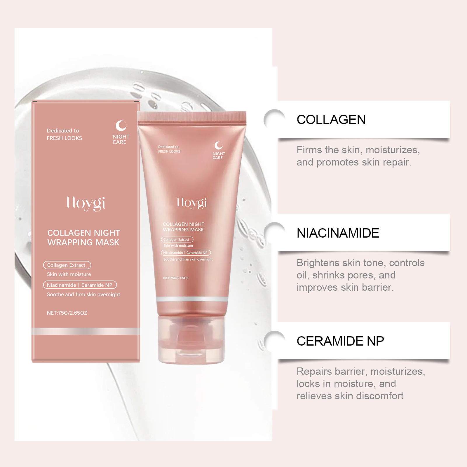 75g Collagen Night Wrapping Ma - Ceramide Moisturizer recension och pris